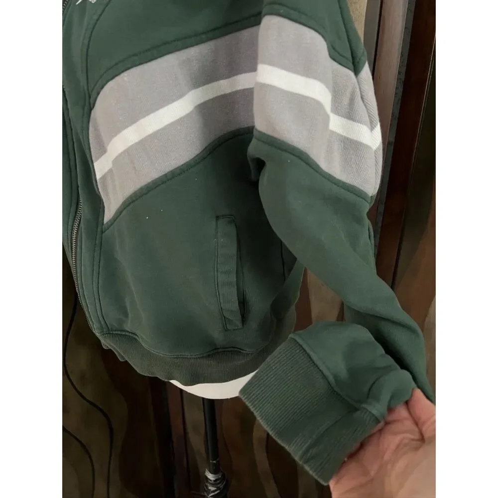 Wear by Erin Andrews Michigan State cropped cotton-blend jacket. Size L.
